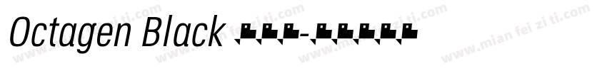 Octagen Black 黑斜体字体转换